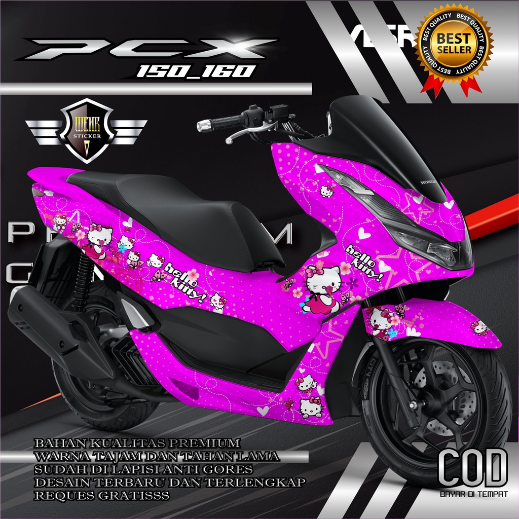 DECAL STICKER PCX 150_160 HELLO KITTY CANTIK