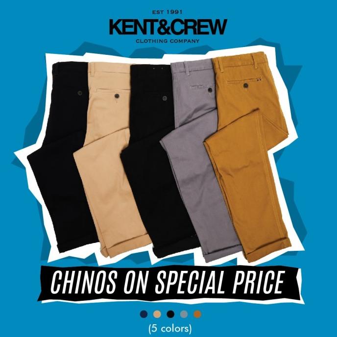KENT&CREW CHINO PRIA (5 PILIHAN WARNA) TERMURAH DAN TERLARIS