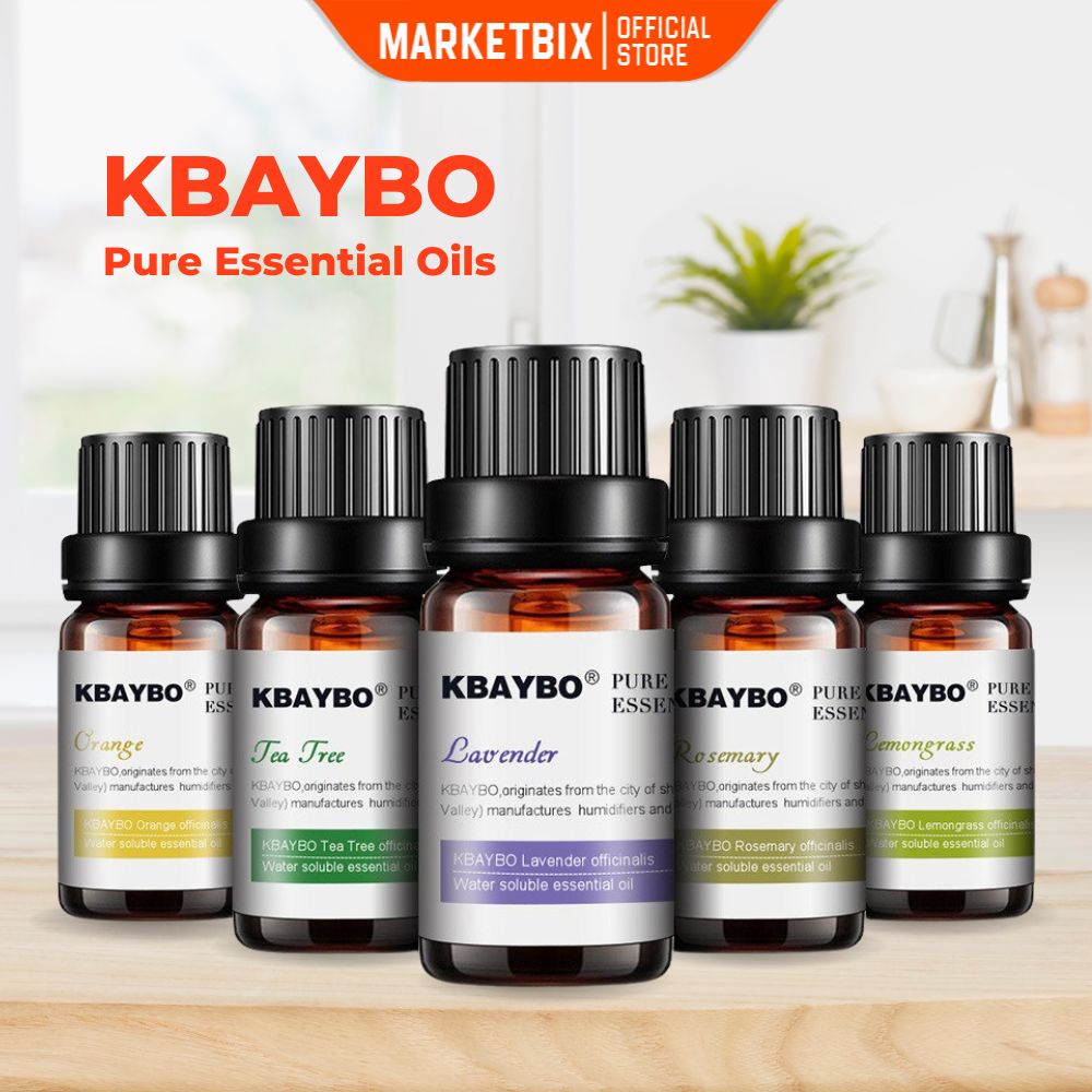 MARKETBIX Original KBAYBO Pure Essential Oils Minyak Aromatherapy pengharum ruangan 10ml 6 Pcs