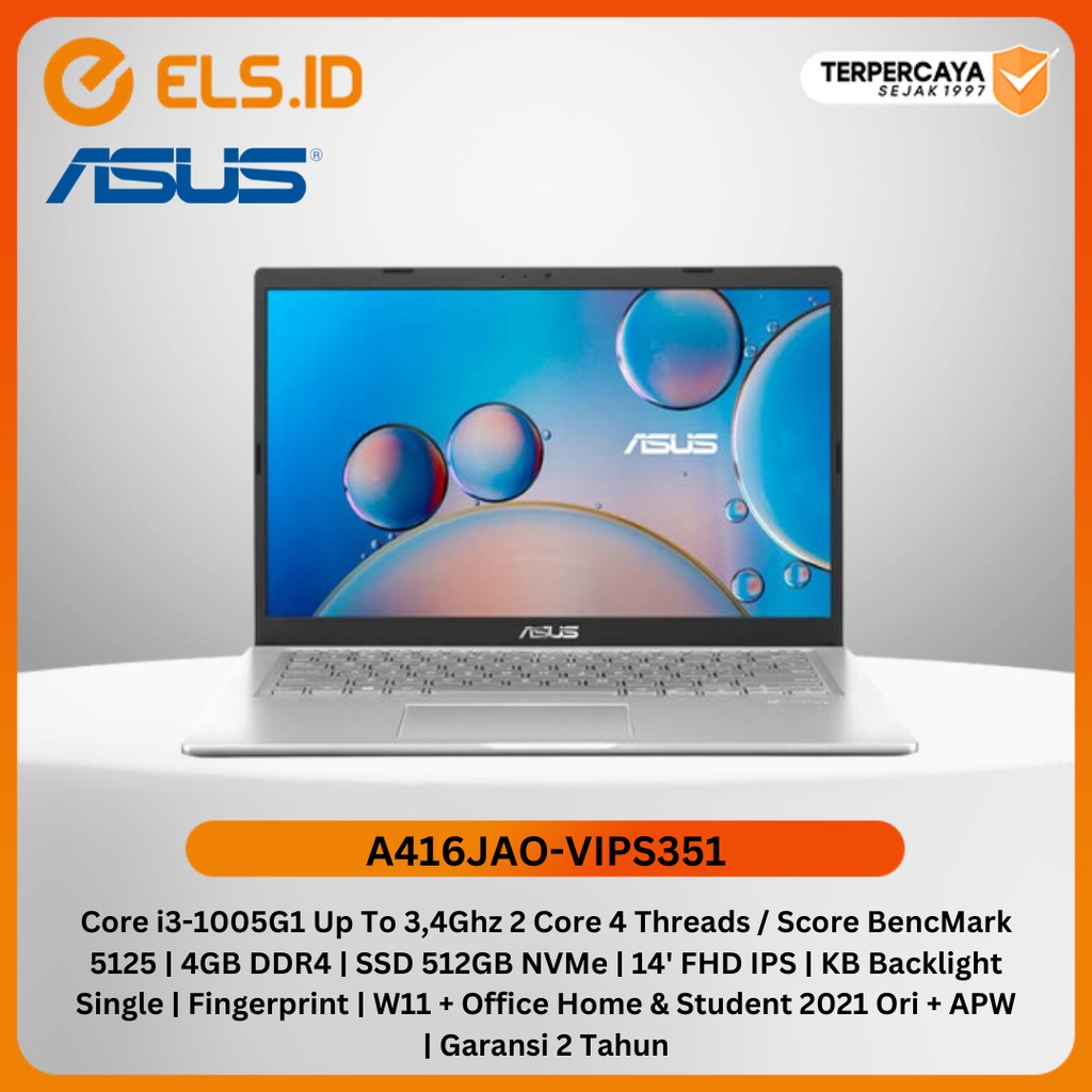 Laptop Asus A416JAO-VIPS351 Silver