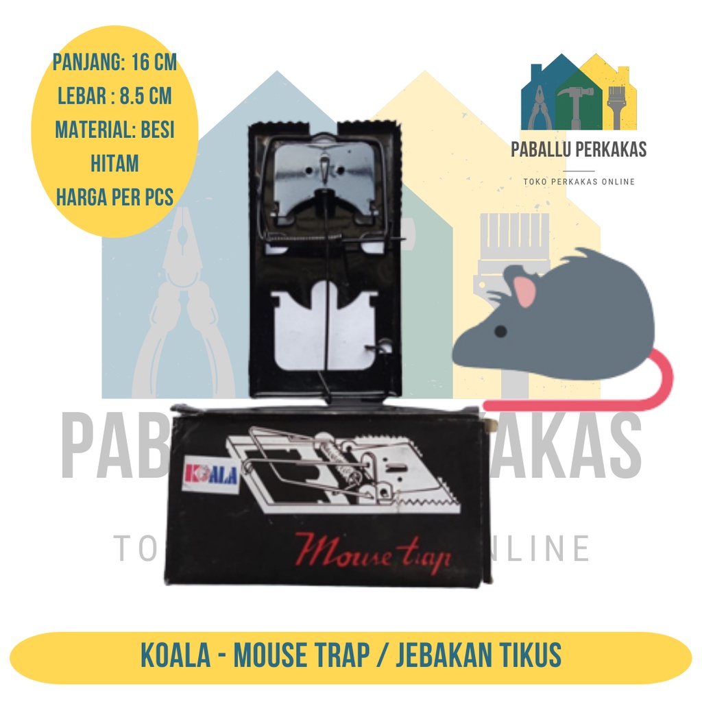 Jebakan Perangkap Tikus / Jebakan Tikus Jepit / Alat Jepitan Tikus / Alat Jebakan Tikus KOALA