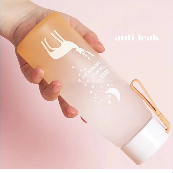 Botol Minum Deer Moon Dan Star Doff Gradasi Warna Rainbow Pelangi
