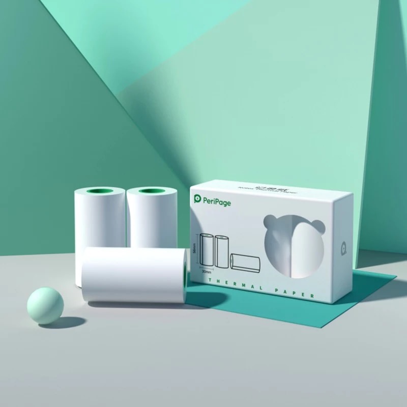 1 Roll 56x30 PeriPage Original Kertas Thermal Kertas struk kasir printer bluetooth A6 A9 A9Max A9S A9 Pro Paperang P1 P2 P2S thermal resi kertas termal label barcode kertas foto photo 5630 ECER
