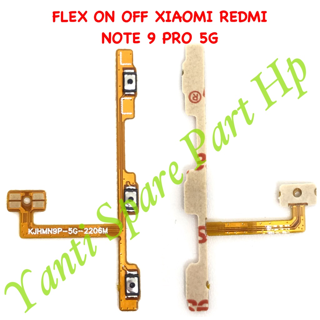 Flexible On Off Xiaomi Redmi Note 9 Pro 5G Original Terlaris New