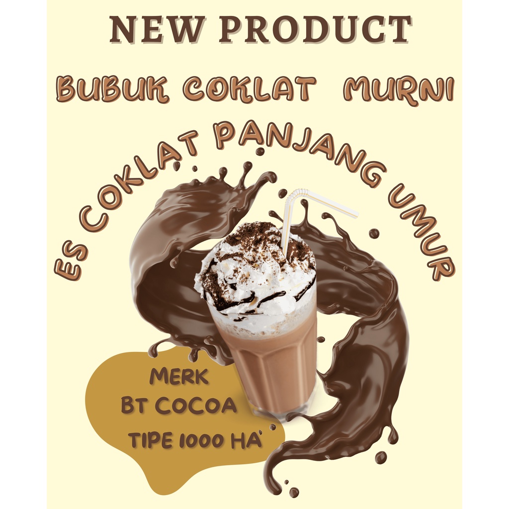 BUBUK COKLAT MURNI  1 KG MERK BT COCOA POWDER TIPE 1000 HA  | COKLAT DARK MURNI | COKLAT MURNI KILOAN | BUBUK COCOA | KAKAO BUBUK | ES PANJANG UMUR | CHOCO MURNI | CHOCO POWDER | BUBUK COKLAT KAKAO ASLI 100 %HALAL | JAWA TENGAH