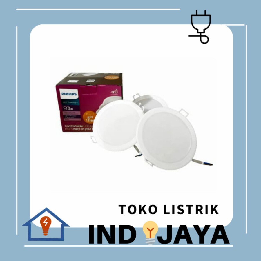 Multipack Lampu Philips Downlight LED Meson 59449 9watt .