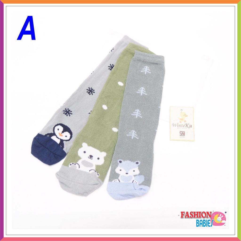 WINTEKU LONG SOCKS BABY | KAOS KAKI PANJANG WINTEKU ISI 3 ❤ Fashionbabies ❤