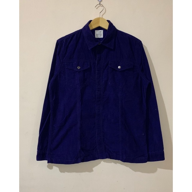 KEMEJA CORDUROY UNIQLO UNGU SECOND ORIGINAL