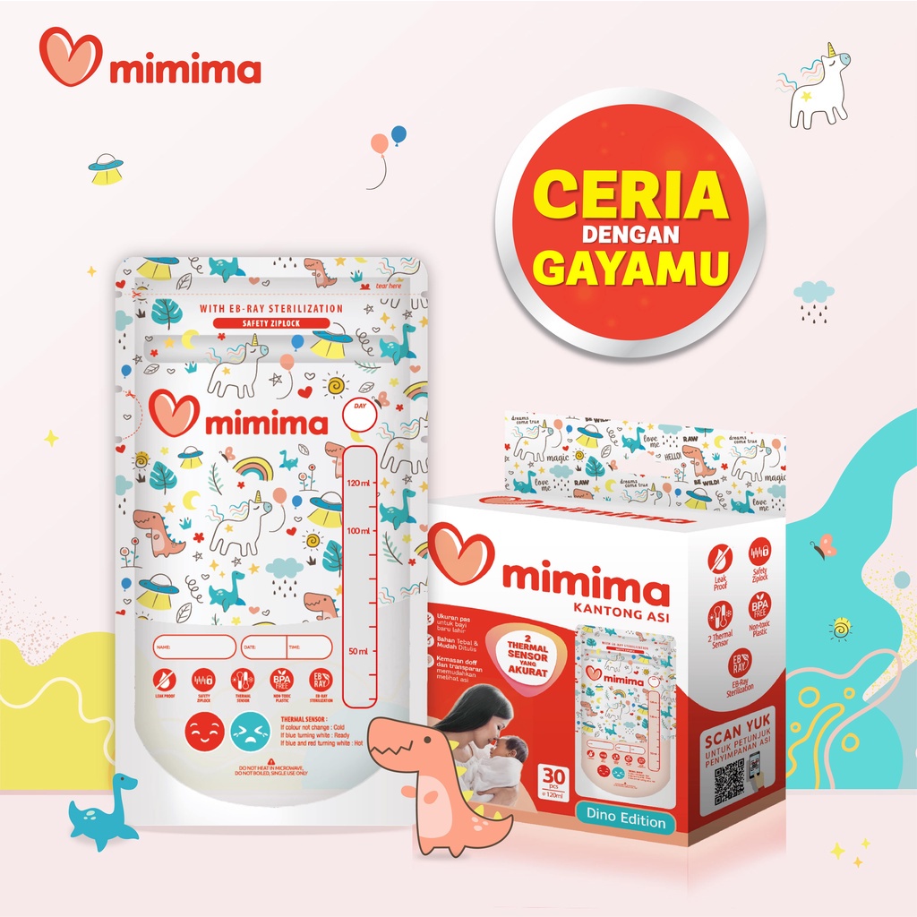 Mimima Kantong ASI dengan 2 Thermal Sensor 120 ml 30 Pcs