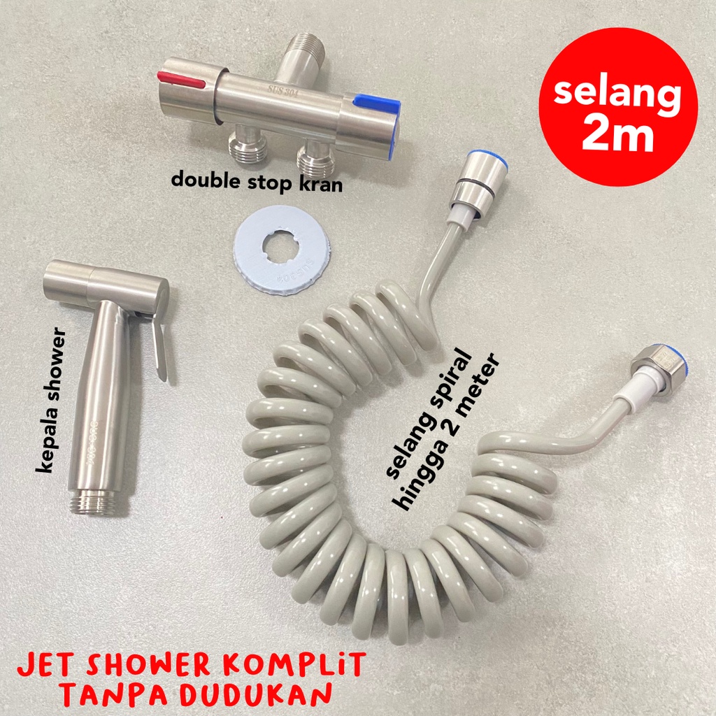 Jet Shower Kloset komplit Toilet Closet Wasser stainless steel (PILIH VARIASI)