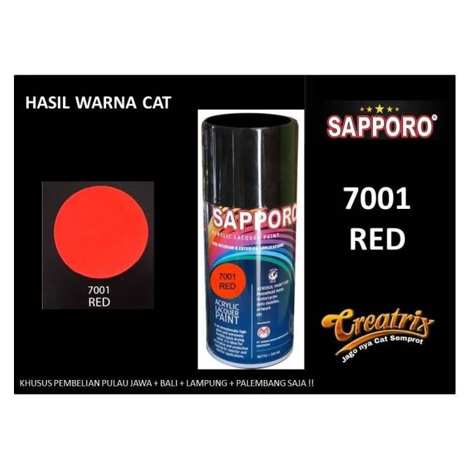 

SAPPORO SPRAY PAINT RED / MERAH STABILO 7001 300 ml