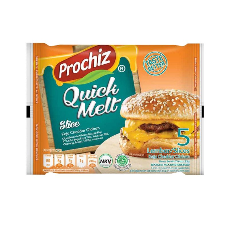 

Prochiz Quick Melt keju Cheddar 5 slices