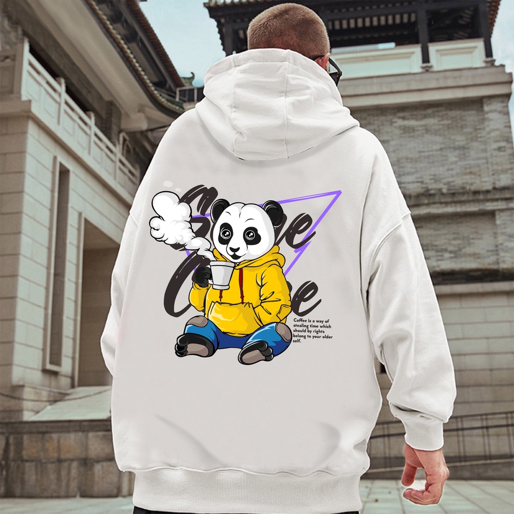 Jaket Hoddie Pria Distro Original Premium Quality - Jaket Hoodie Panda Coffee - Hoodie Distro Ori Te