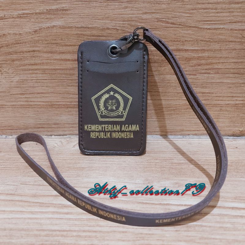 

YEN Tempat Id Card Kemenag Holder Id Card Kulit Kemenag Kalung