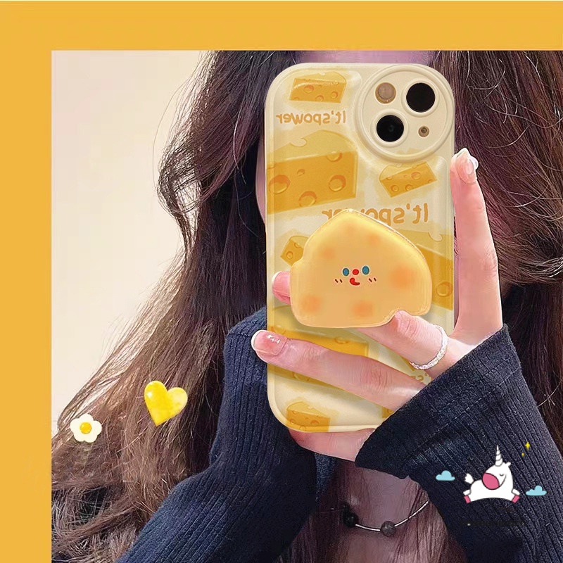 Soft Case Desain Kartun Keju 3D Untuk iPhone 11 14 13 12 Pro MAX 6 6s 7 8 14 Plus XR X XS MAX SE 2020
