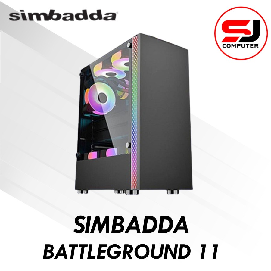 Casing Komputer Simbadda Battleground 11 Tempered Glass Gaming Case