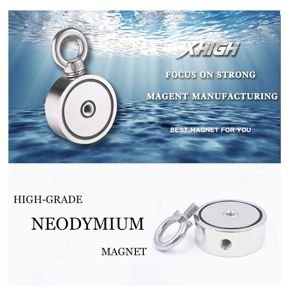 Magnet Fishing Double Hook Jumbo Super Strong Magnetic Neodymium