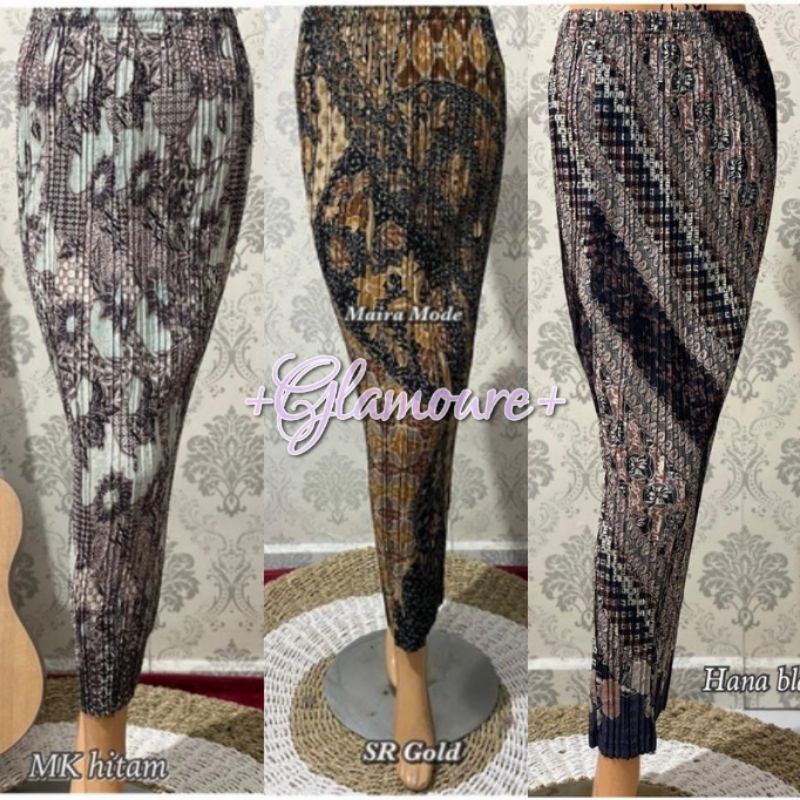 (Bayar Di Tempat) Rok Plisket Batik Realpict / Rok Kebaya couple / Kondangan / Akad / Lamaran / Wisu