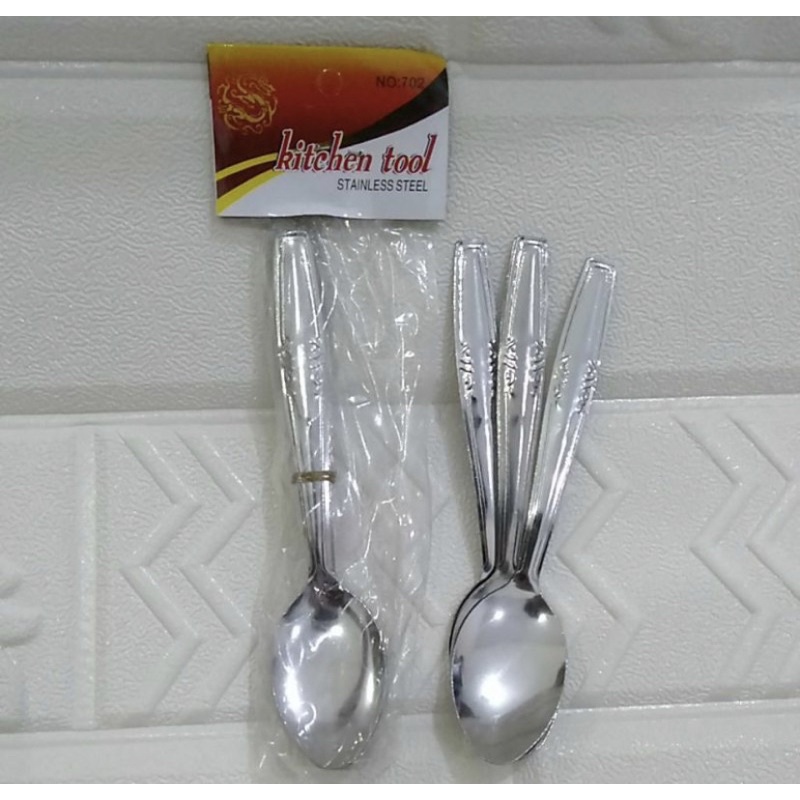 Sendok Teh Kopi Kecil Stainless Steel 1 Set isi 12 Pcs | Sendok Gagang Kecil Pendek Stainless Steel