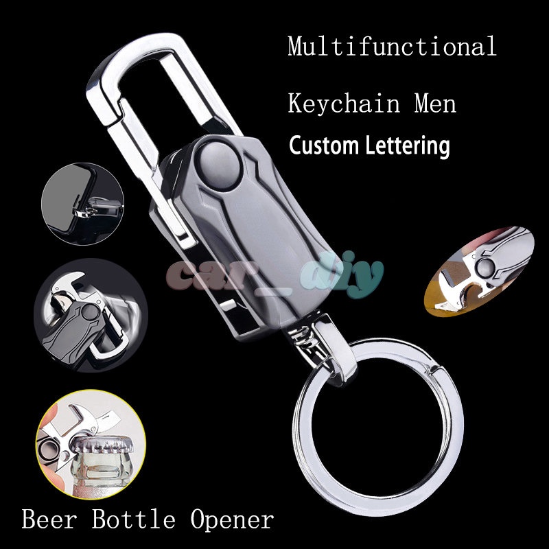 Gantungan Kunci Fidget Spinner Multifungsi Pembuka Botol Bahan Zinc Alloy