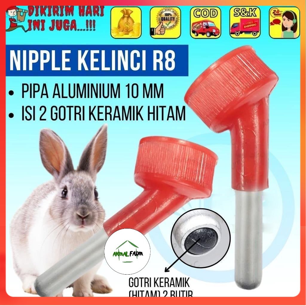 Nipple Kelinci nipel nepel niple Botol Minum Kelinci Aluminium Keramik