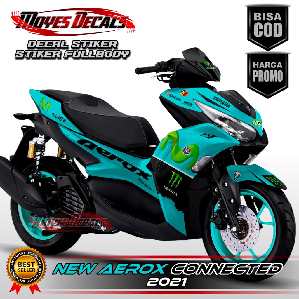 ORIGINAL Decal New Aerox Connected Fullbody Decal Stiker All New Aerox Fullbody 2021 2023 Stiker Yam