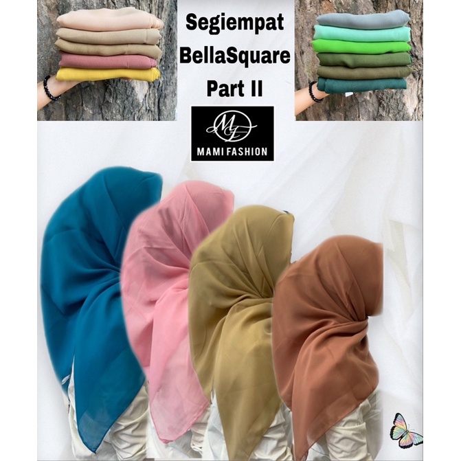 Segiempat Bella Square/ Hijab Segiempat Bella Polos/ Segiempat bella premium/ Bellasquare/ Kerudung 