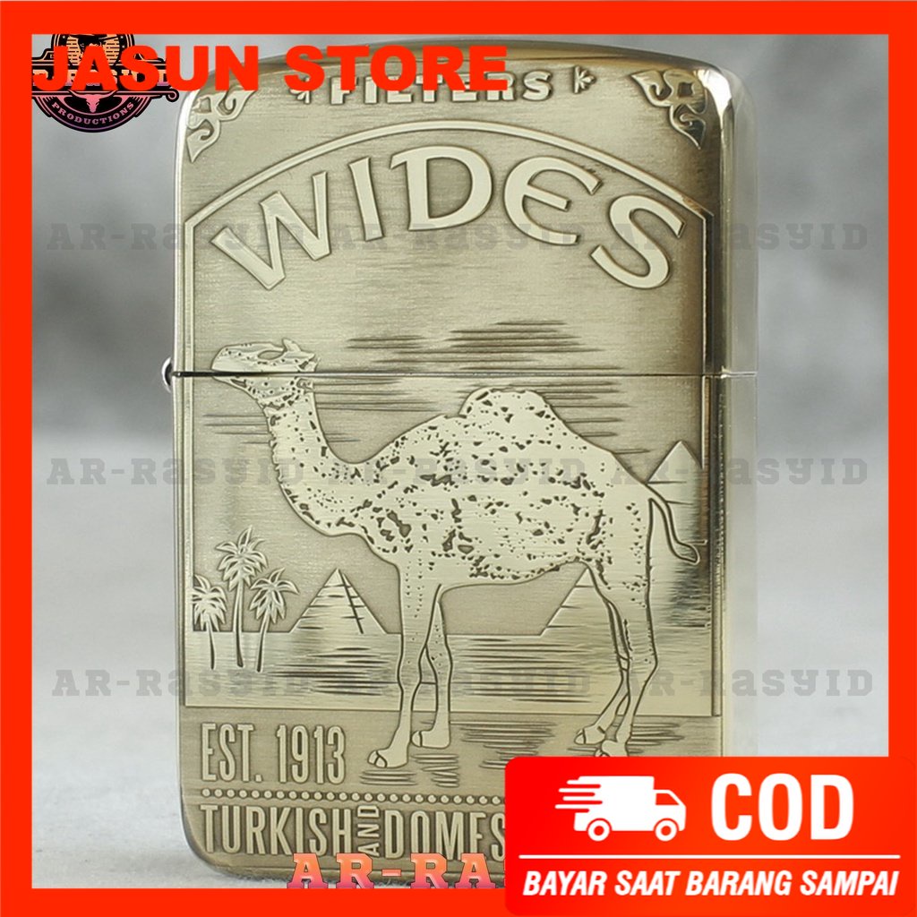 Korek Api Minyak Zippo Gold Motif Wides 1941B