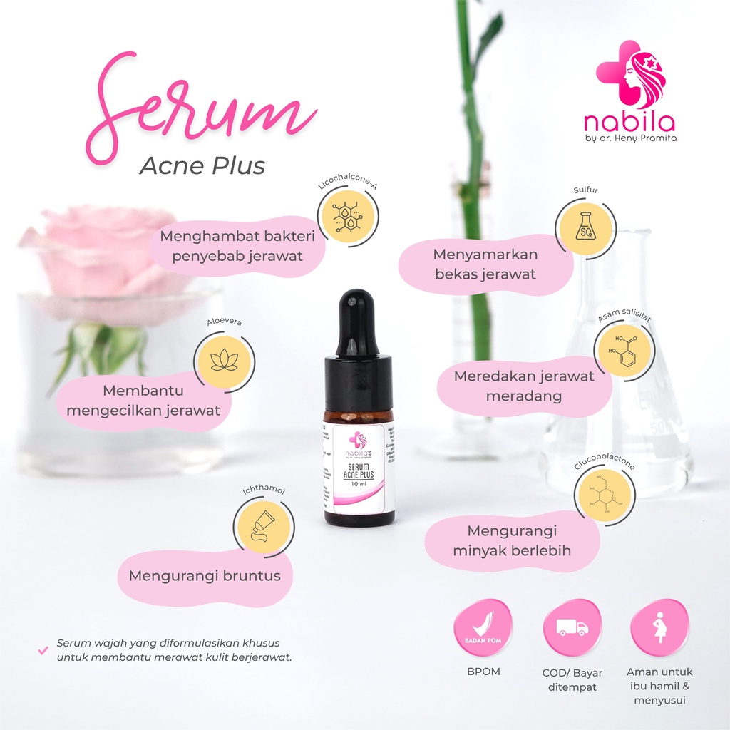 SERUM ACNE SERIES 10 ML | SERUM JERAWAT | NABILA | NABILA SKINCARE | NABILASKINCARE