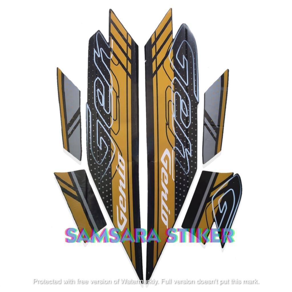 stiker striping motor honda genio 110 2020 gold