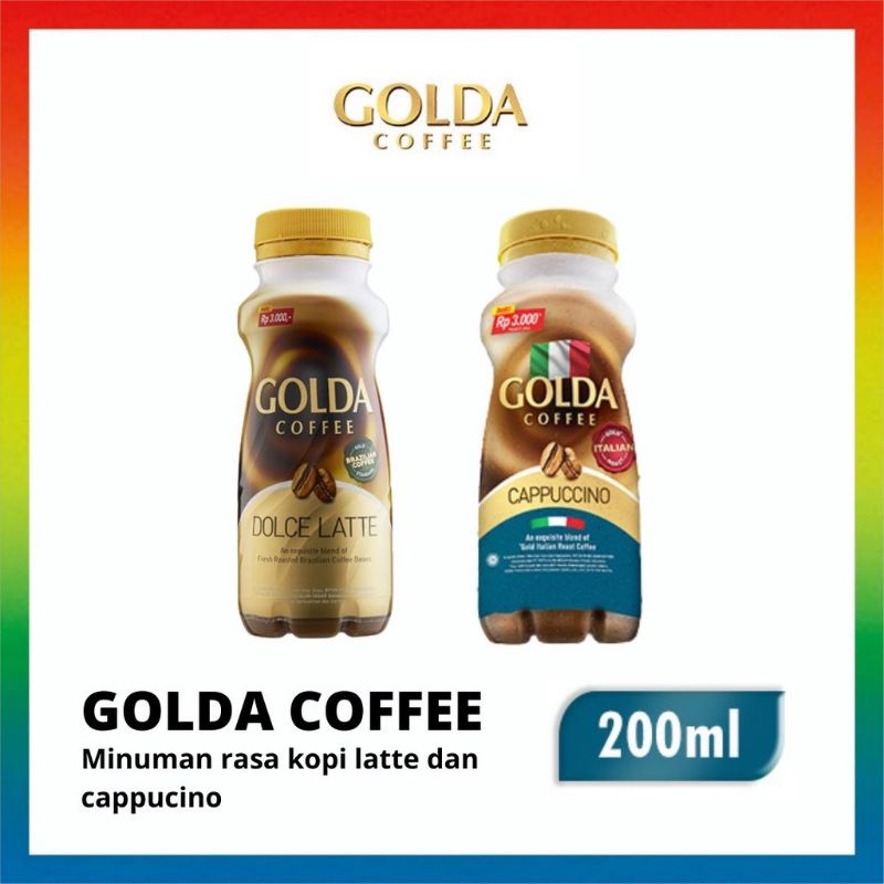 

Golda Coffee Dolce Latte & Cappuccino 200mL Kopi Siap Minum (ECER)