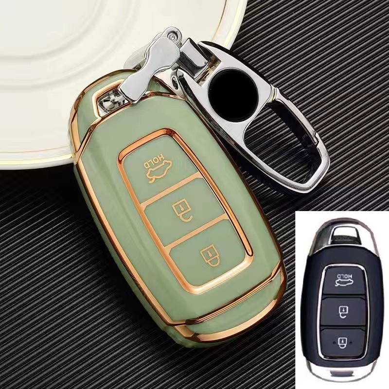 Casing Kunci Mobil Bahan Tpu Untuk Hyundai Tucson Sonata Fe Creta ix25 ix35 ix45 i10 i20 i30 i40 Verna Solaris Mistra Elantracent