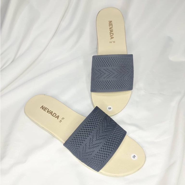 Sandal Wanita slop rajut import / Sendal Teplek Kekinian Sandal Terbaru Tali Murah Flat Viral NEVADA 2022