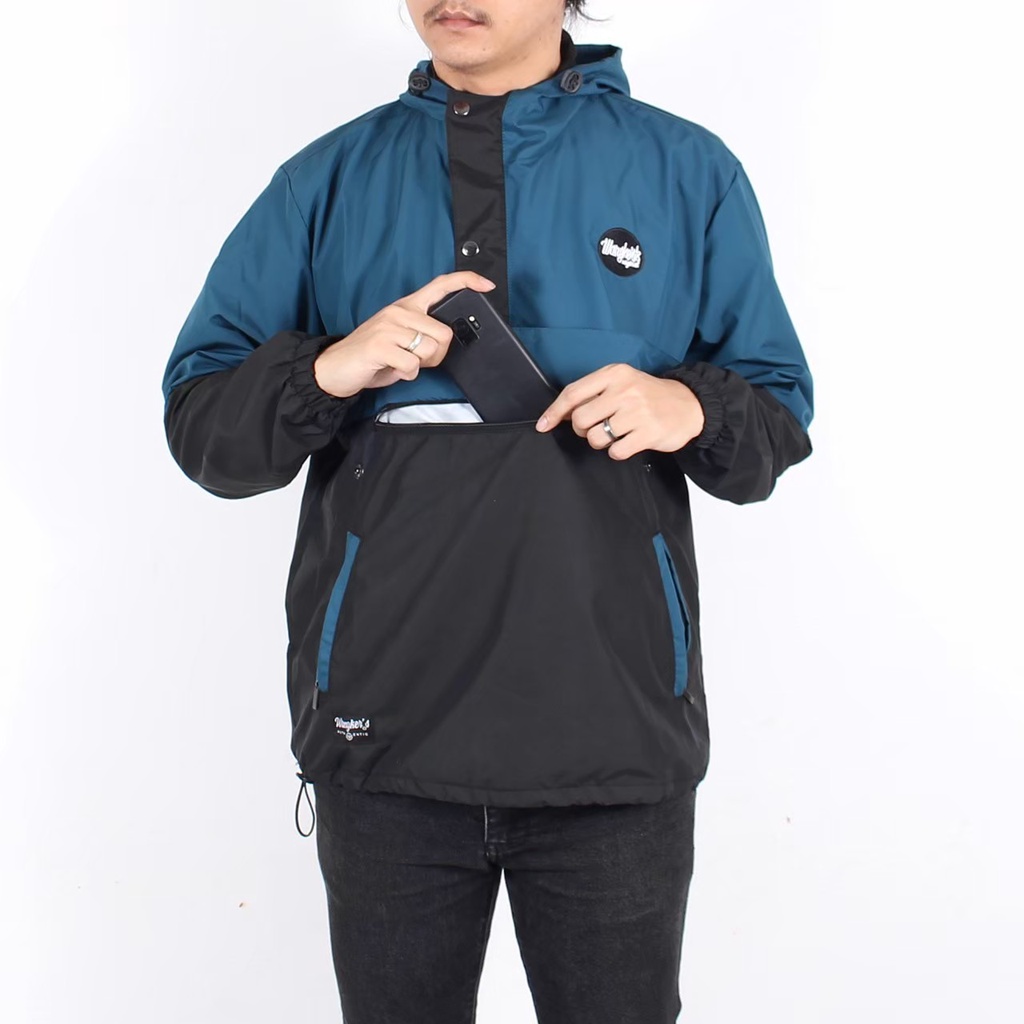 JAKET PARASUT PRIA TERBARU / JAKET CAGOULE PRIA SIMPLE 2D WATERPROOF WINDPROOF / JAKET HOODIE OUTDOOR COWOK TASLAN ORIGINAL