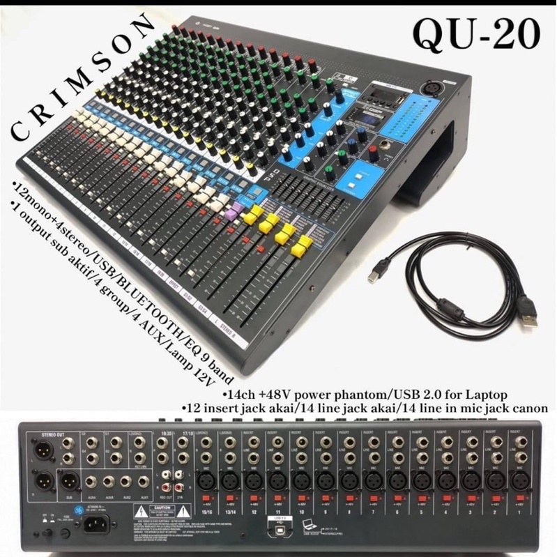 Mixer Audio Crimson QU-20/Qu-20  Bluetooth