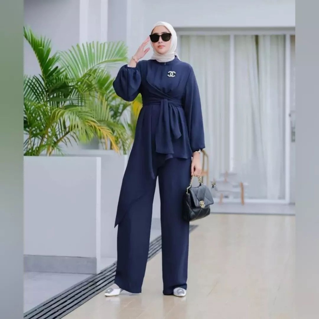 STELAN POLOS PEREMPUAN JESIKA SET KF BAHAN CRINKLE UKURAN L , XL , XXL SETELAN WANITA TERBARU 2023 KEKINIAN / ONE SET BAJU MUSLIM WANITA / SET CRINKLE AIRFLOW MOTFI POLOS / SETELAN KOREAN STYLE JUMBO