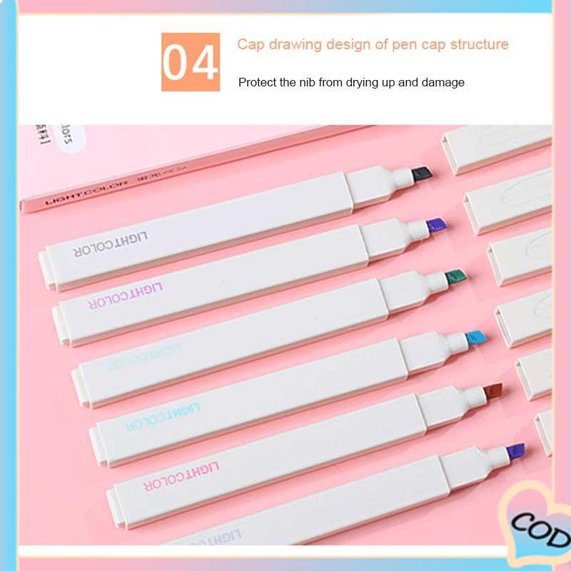 COD❤️COD multicolor pena stabilo siswa 6PCS/set Stabilo / highlighter pastel 6 colors warna-A.one