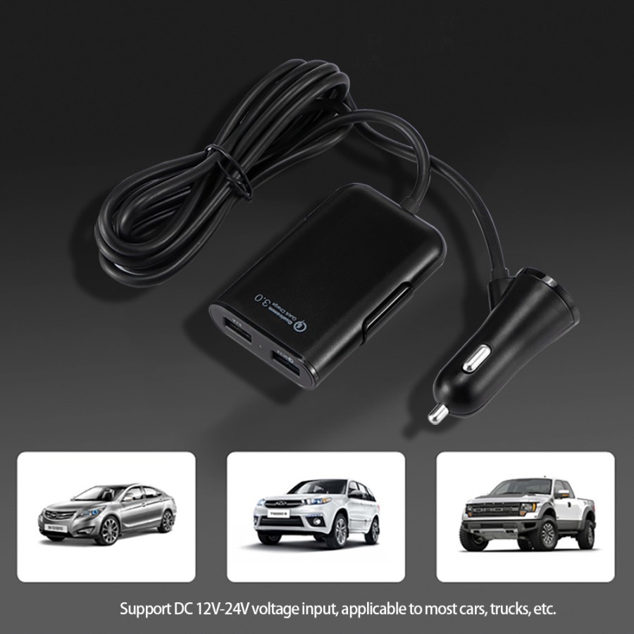 Mobil Charger HP 2 Port USB HP Car Charger Super Fast Charging 3.1A Qualcomm QC3.0 8A