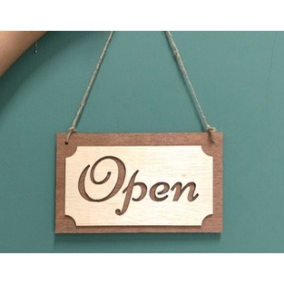 SIGNAGE PLYWOOD OPEN-CLOSE