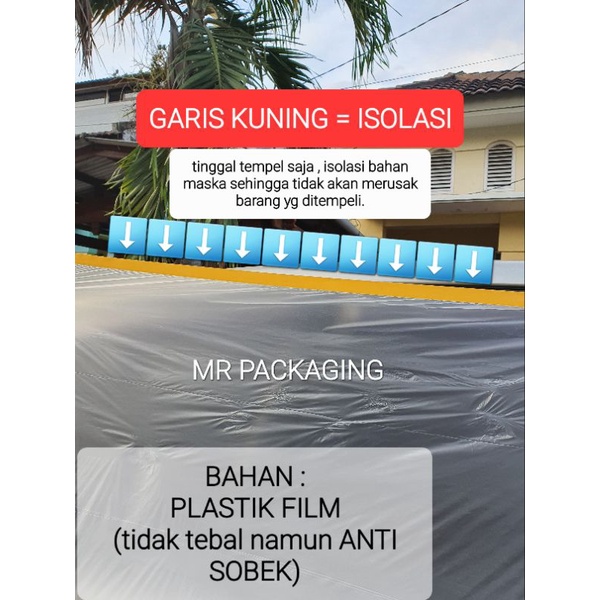 Plastik Roll Isolasi 2in1 SUPER JUMBO | Plastik Pengganti Koran | Plastik Alas Pengecatan | Plastik Penutup Perabotan | Plastik Pelapis Tembok | Plastic Masking Film Tape | Maska Tape Plastic | Plastic Oil Painting