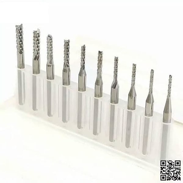 Mata Bor PCB Milling Cutter Titanium Coated CNC Router Per 1 Pcs CNC Bit End Mill