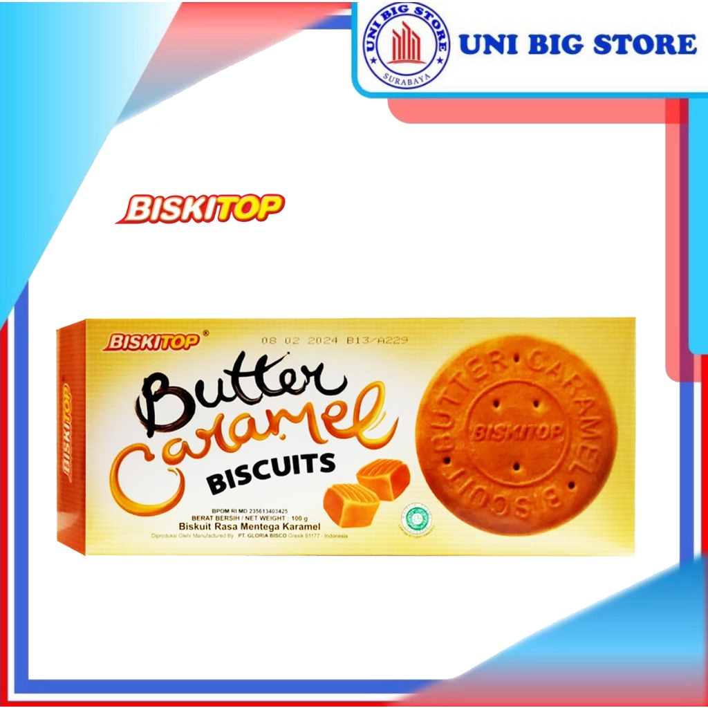 

Biskitop Butter Caramel Biscuits 100 gr Biskuit Mentega Karamel