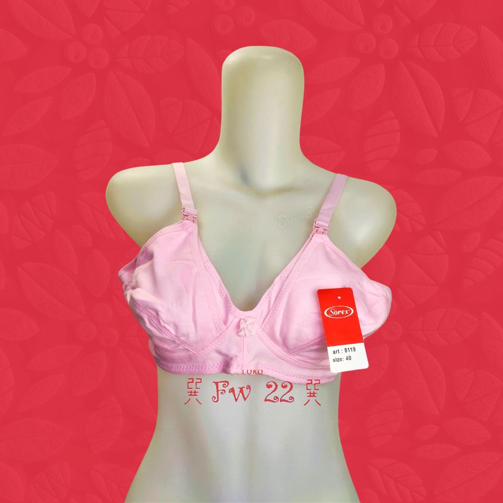 BH Menyusui Sorex 8119 Bahan Full Katun tanpa Kawat dan Busa