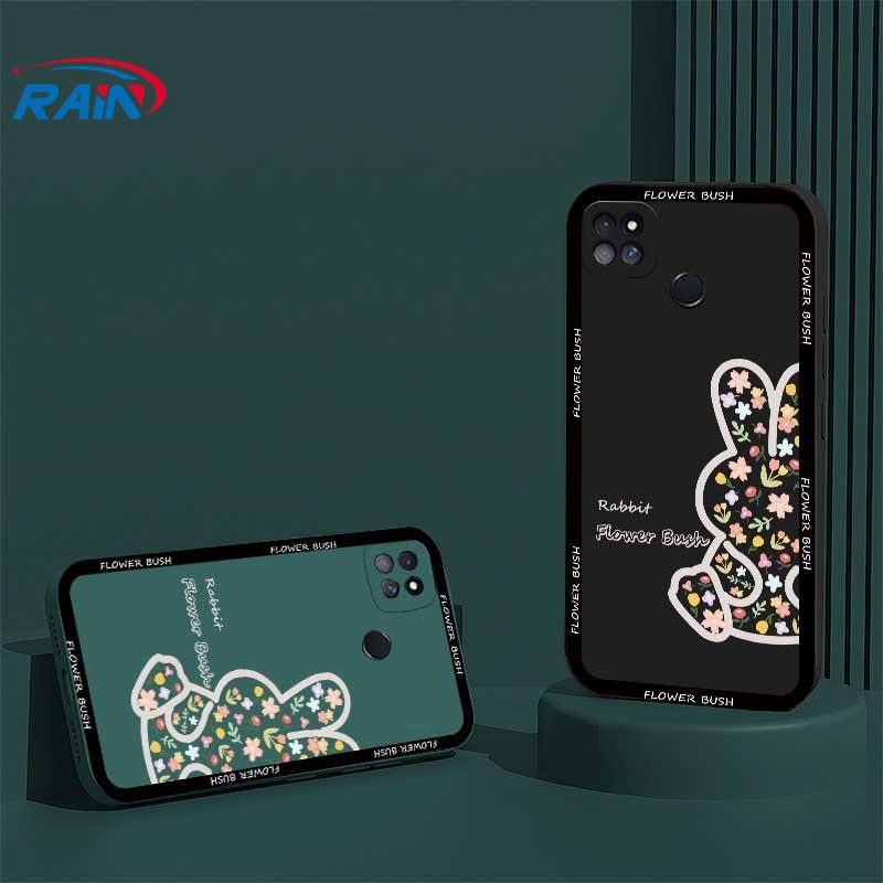 Casing Silikon Redmi Note 11S 11 Pro Redmi 10C 10A 9C 9T 9A Note 10 5G Note 10S Note 9 Note8 Note7 Poco M3 Pro X3 Pro NFC Motif Kelinci Bunga