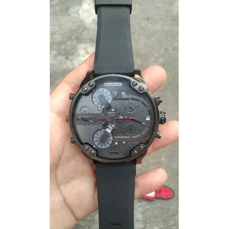 jam tangan diesel DZ 7243 quad time zone second bekas original