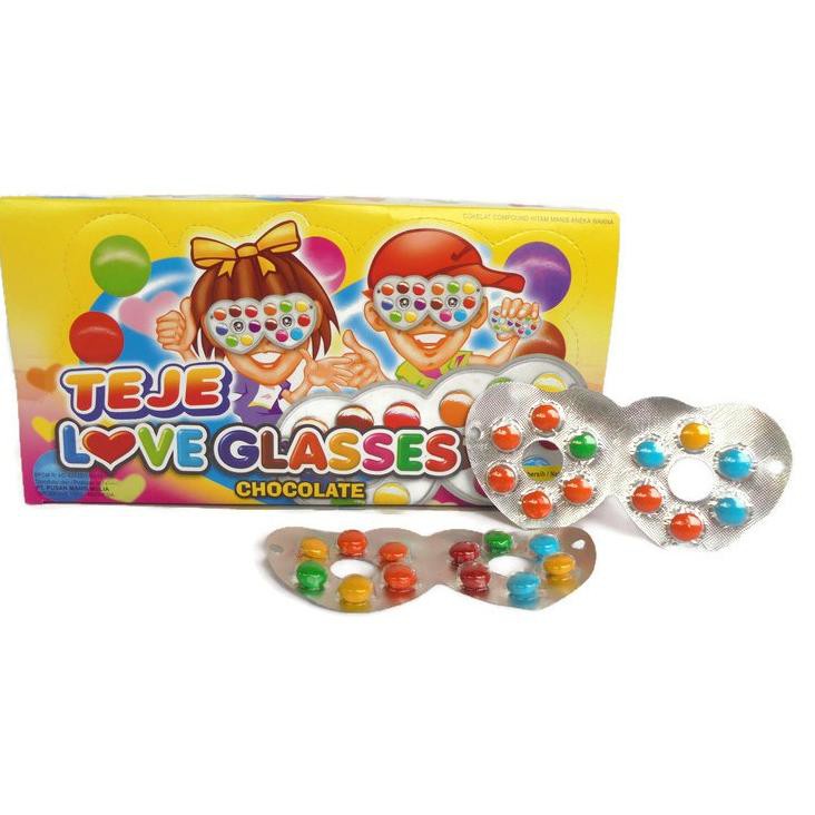 

Teje Love Glasses Permen Kacamata Crispy Choco 216gr (40pcs*5.4gr)