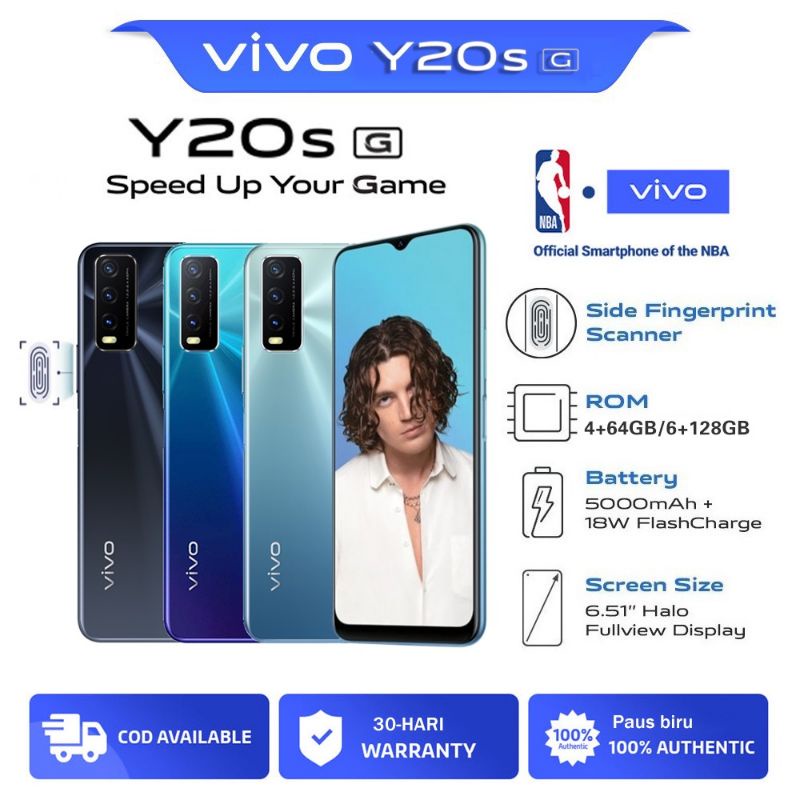 vivo Y20s G ram 6 128GB 6,5inch 100% ORIGINAL