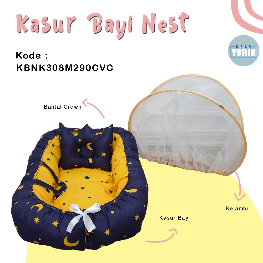 Kasur Bayi Kelambu | Kasur Bayi Set Bantal Guling Lengkap Kelambu | Perlengkapan Bayi Baru lahir