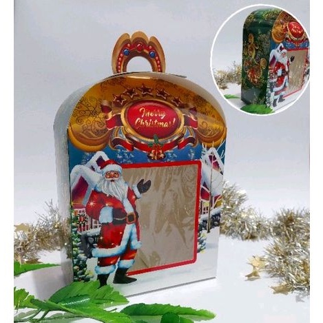 

box dus souvenir christmas dus kue natal dus 2 jar cookies natal (muat 2toples tabung)