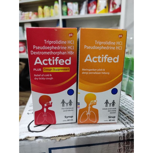 ACTIFED obat batuk pilek berdahak kering 60ml